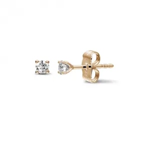 0.30 quilates pendientes diamantes clásicos en oro rojo con cuatro garras 