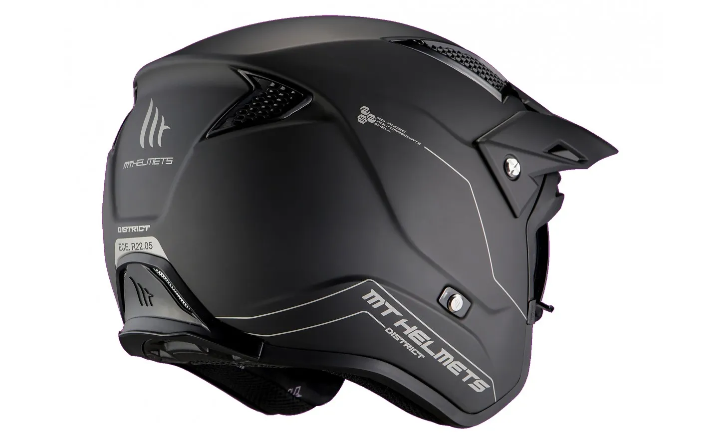 Casco Mt District Sv S Solid Negro Mate |13450000103|