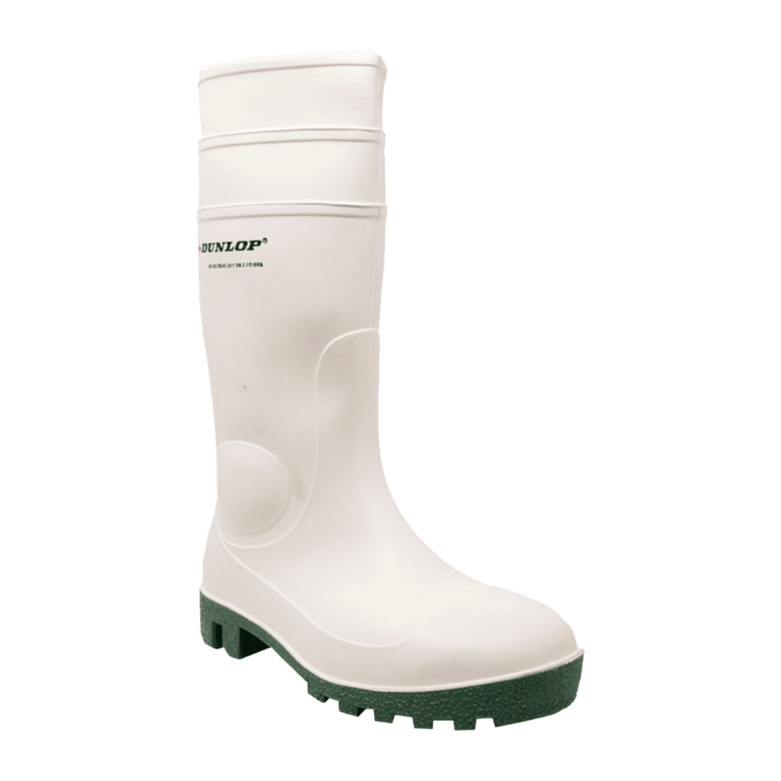 Dunlop pp-171bv-03 talla 36 par de botas de pvc con punta de acero blancas altas