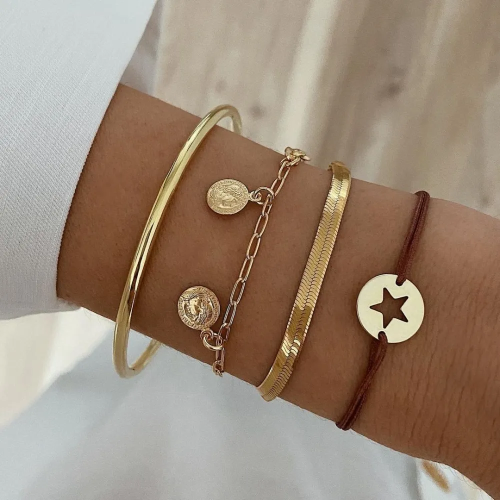 Pulsera Link Coins Oro
