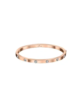 Pulsera Lotus Style Mujer Acero Oro Rosa Rígida LS1846