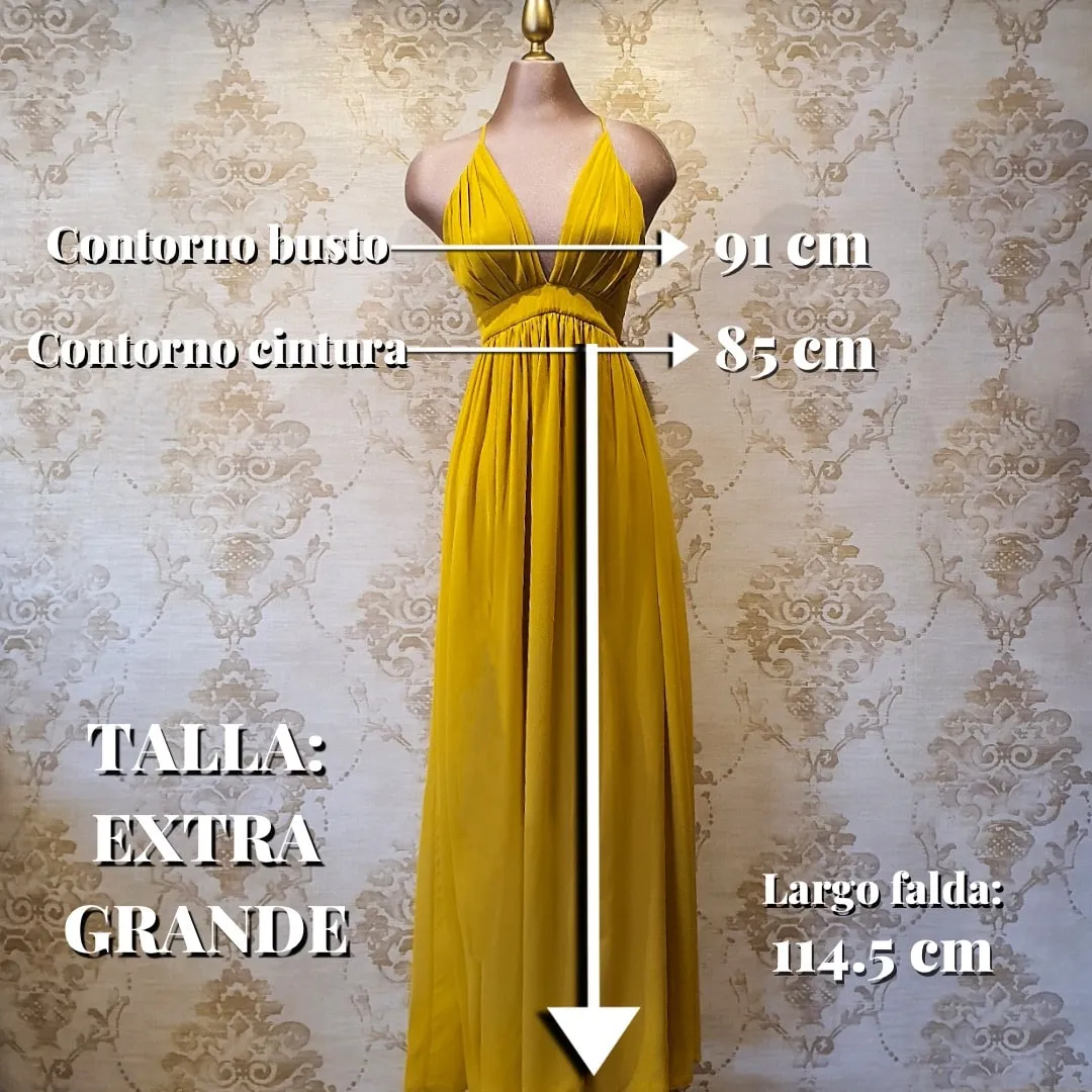 Vestido Amarillo Largo